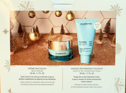 Academie Hydraderm Rich Cream & Hydraderm Gentle Re-Hydrating Mask - Jólapakki